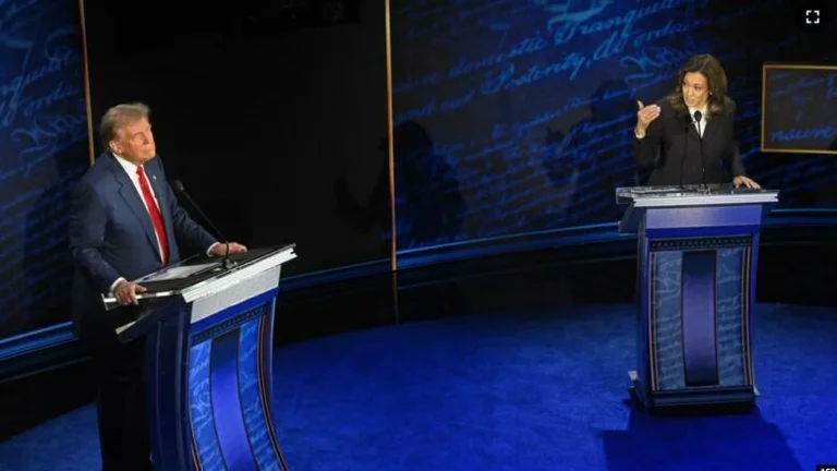 Harris y Trump critican fuertemente las posiciones políticas del otro en su primer debate