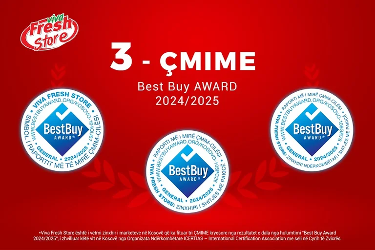 Viva Fresh Store feiert den besten Buy Award 2024/2025 in Kosovo!