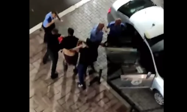 Image of four Serbs arrested and attacked police in North