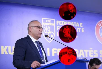 Anders als die Entscheidung von NFF, die drei Fußballspieler/ Agim Ademi entspringt, weist seinen Finger auf Coach Foda auf.