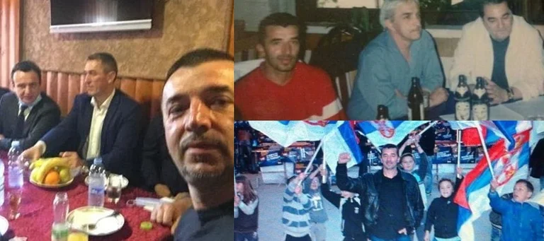 Albin Kurti à la table avec Goran Vasiljevic, le suspect comme associé BIA, la même a été employé par le ministre de Lieburn Aliu
