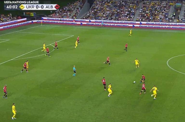 Skooka gol dopo i primi 45 minuti in Ucraina-Albania match