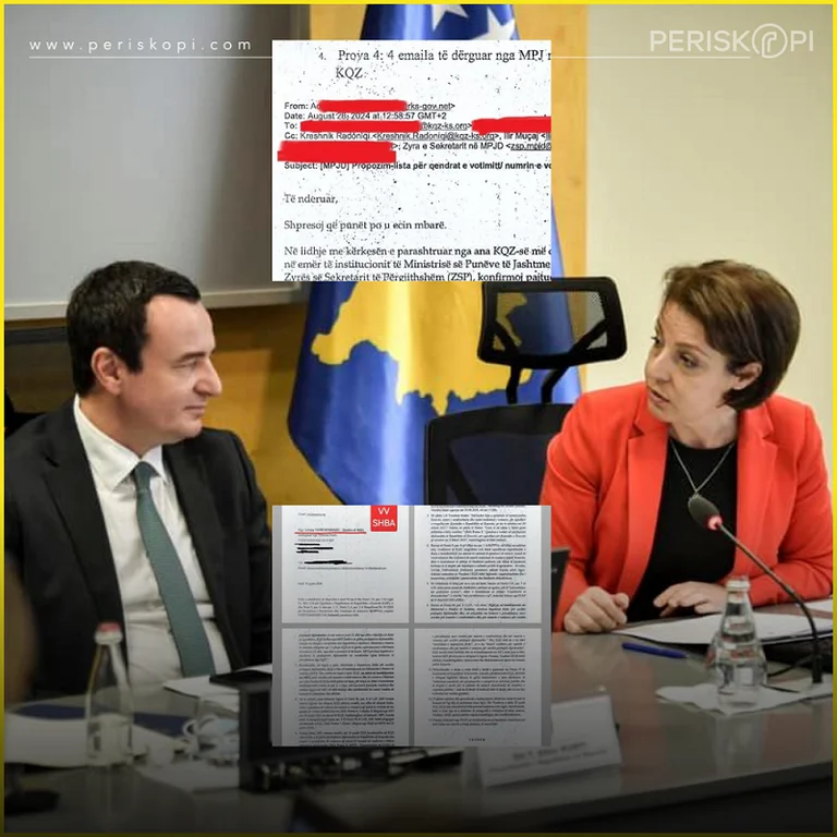 Le VV soumet le MPJ à ses agendas politiques, les communications avec la CEC sont envoyées au parti de Kurti pour qu'il utilise comme faits dans 7 plaintes concernant le PZAP