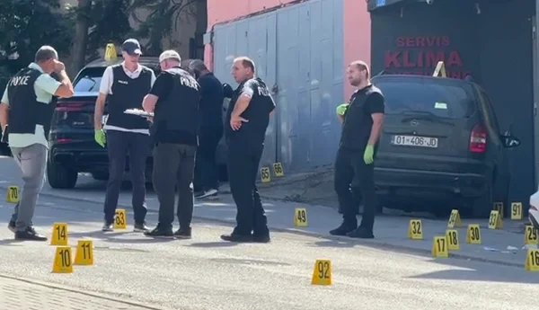 After last night's murder, police continue to collect evidence at the scene