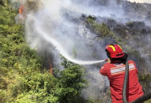 Sieben Feuer in Albanien noch aktiv