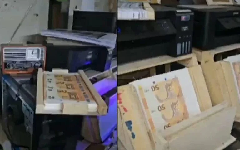 La stampante che ha inondato l'Europa con banconote false è stata scoperta a Napoli, producendo 15m di euro.