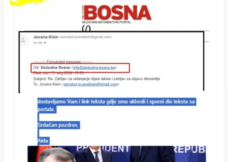 Onorato “, abbiamo rimosso la sezione per Periscope e Nacionalen” - Che cosa hanno detto da Slobodna Bosna un'ora prima di girare la parte contro due media del Kosovo.
