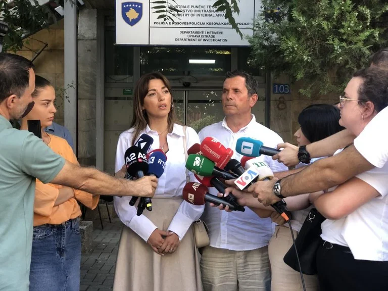 After an interview ends, Haxhiu attacks the Prosecutor: He's trying to get me in my way.