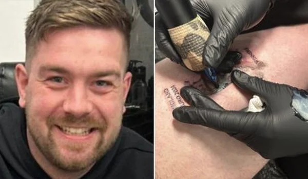 Typhos geht zu Extremen, Tattoos Euro-2024 Trophäe zum Sieger England