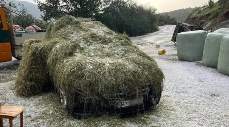 Dragashi citizen with genius ideas to protect his car from hail