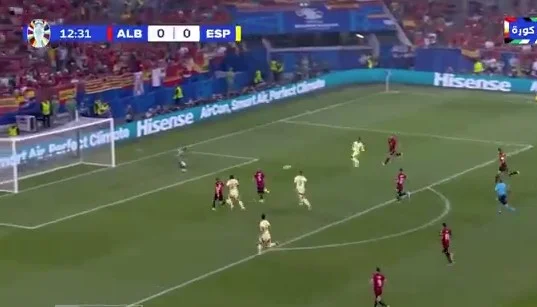 Spanien zum Vorteil von Albanien, markiert Ferran Torres