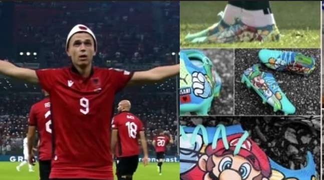 Jasir Asani bëhet hit me këpucët e veçanta sportive që mbante veshur sot ndaj Kroacisë