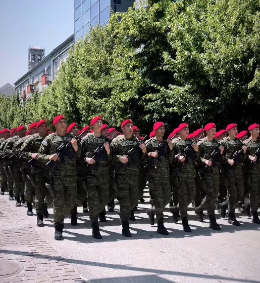 Emotions and prides on Freedom Day precede units of the Kosovo Security Force and Police