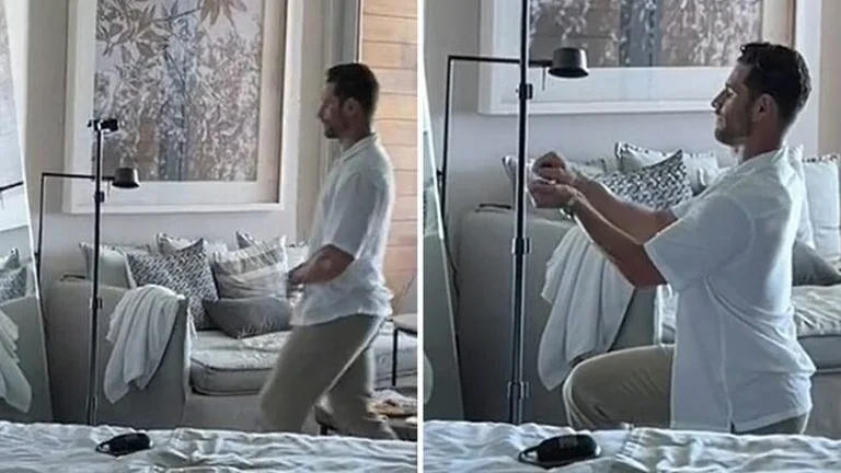 Video que no debe perderse: El momento en que la chica cogió a su novio practicando cómo proponer