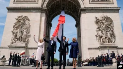 Macro begrüßt Biden nach Paris, wird Israel, Handel und Ukraine diskutieren