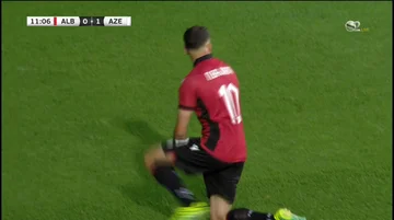 Nedim Bajrami bewegt Albanien, um Aserbaidschan zu dominieren