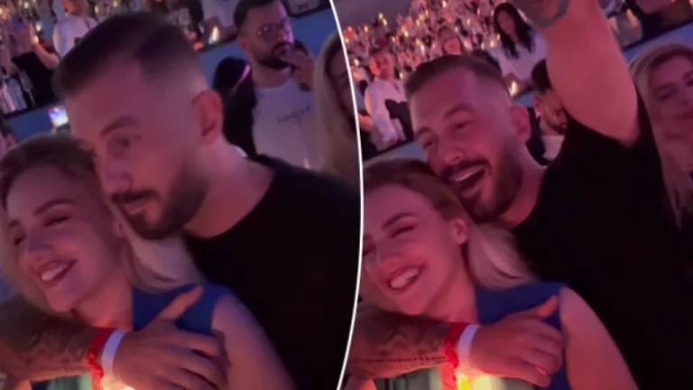 Heidi und Romeo lieben mehr als je zuvor, genießen Alban Skyright Konzert