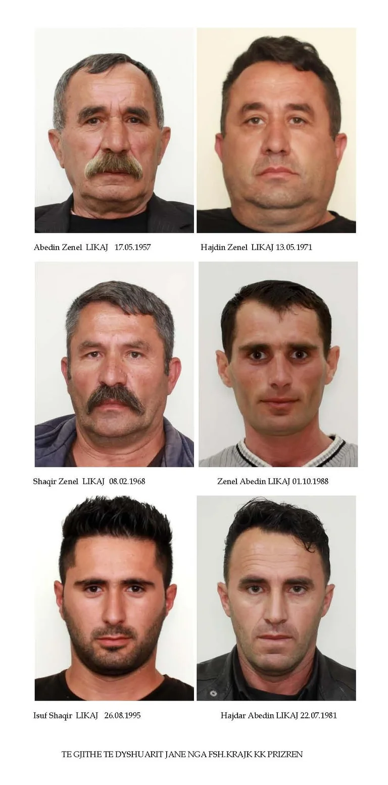 One of the six family members declared on the run in Prizren
