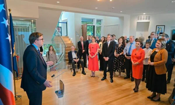 Image by the inauguration of the US Kosovo Embassy O'Brien: US to Always Be Kosovo's Godly Friend