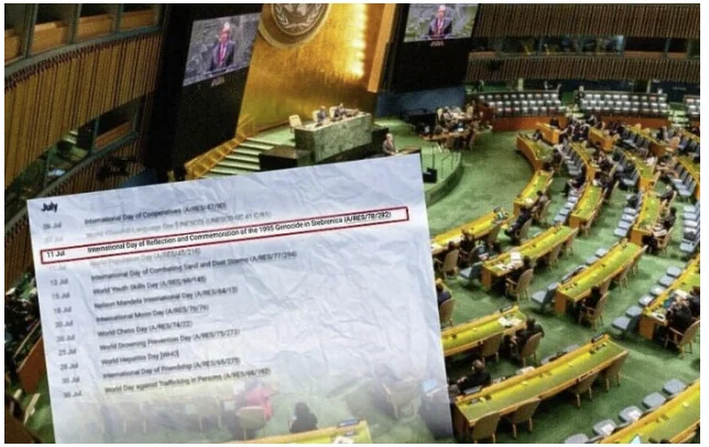 L'ONU ha già incluso la Giornata Internazionale del Genocidio a Srebrenica nel calendario ufficiale