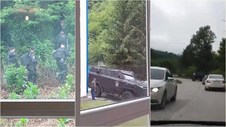 calles de Srebrenica llenas de fuerzas de policía como se espera que la Asamblea General de la ONU vote sobre la resolución sobre genocidio