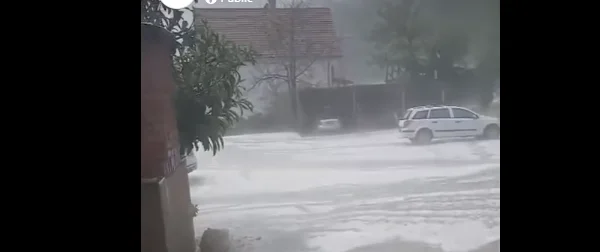 Großer Hagel durch mehrere Länder im Kosovo