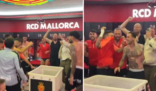 Muriqi und Mallorca feiern in Ankleideräumen, Club gesichert Überreste in La League