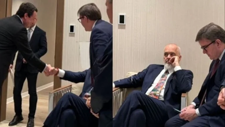 Als Kurt ins Büro eintrat, wo O'Brien war, spricht Rama über das Foto, das viral wurde