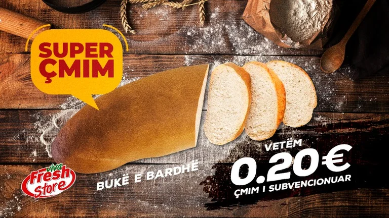 Viva Fresh Store lowers the price of bread in 20 cents: A step towards easing spending for Kosovo families!