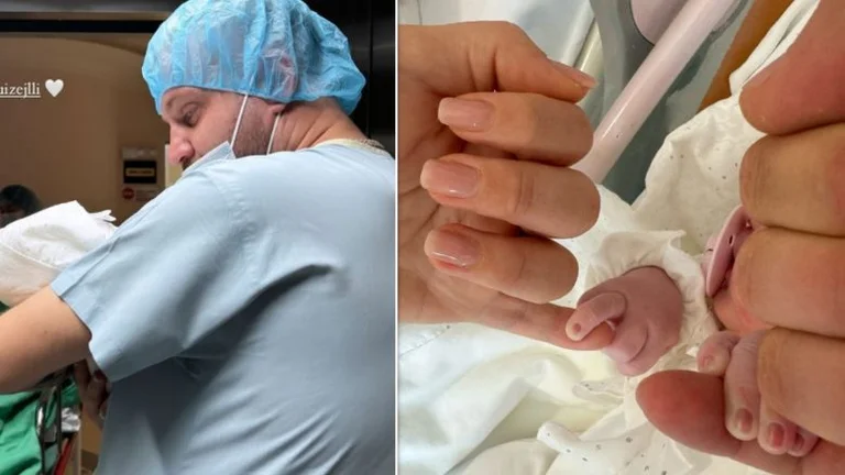Chiara Tito apporte une photo de Louis tenant leur fille nouveau-née