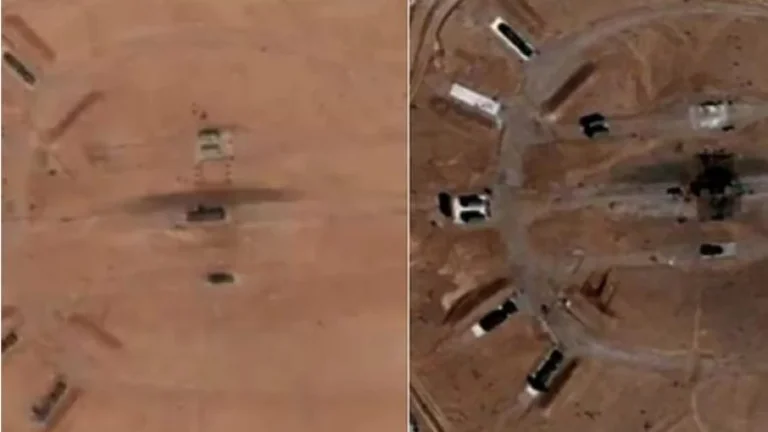 Images satellite indiquant les conséquences de l'attaque israélienne sur la base iranienne