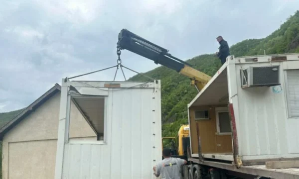 containers installed as alternative polling stations