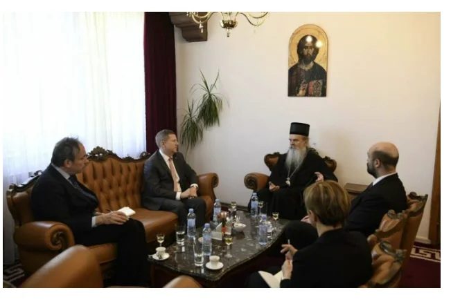 EU Ambassador Meets Teodosije, Talk About Implementation of Decani Monastery Decision