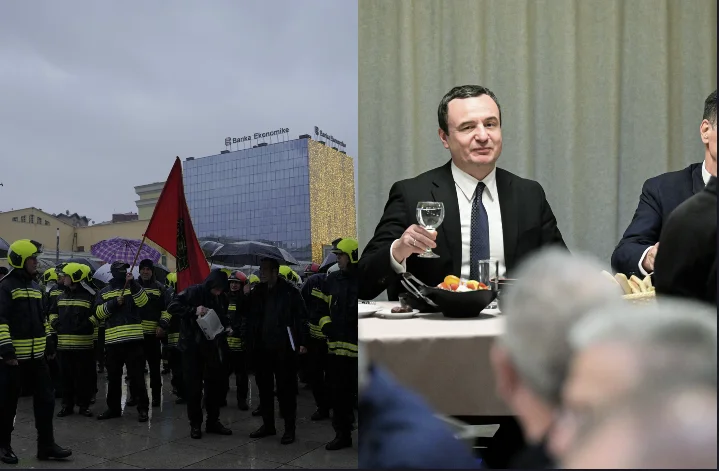 Firefighters forget their demands, go to Kurt for Iftar