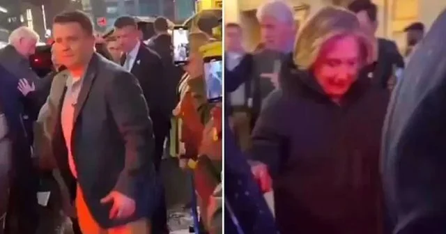 Bill and Hillary Clinton are attacked by pro Palestinian militants
