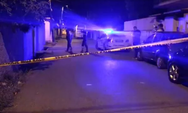 Breaks up a fight in Shkodra. Guns crack.