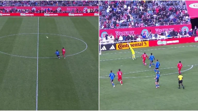 I ndihmuar edhe nga erërat e forta, shoku i Xherdan Shaqirit shënon gol spektakolar nga gjysma e fushës