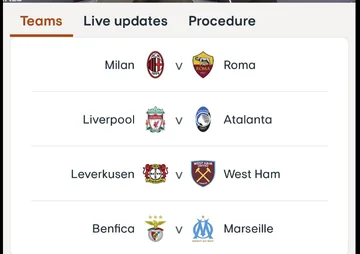 Europäische Liga: Mailand-Roma, Liverpool-Atlanta