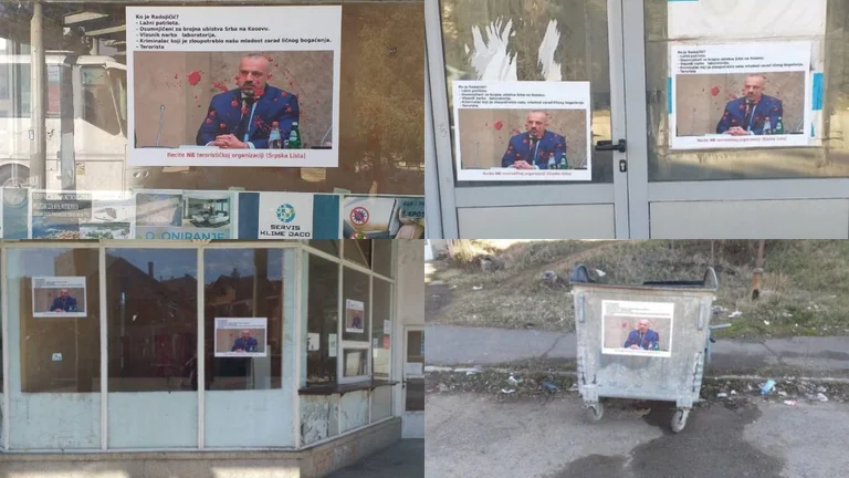 “Patriot i rrejshëm, terrorist”- Leposaviqi mbushet me postere kundër Radojçiqit