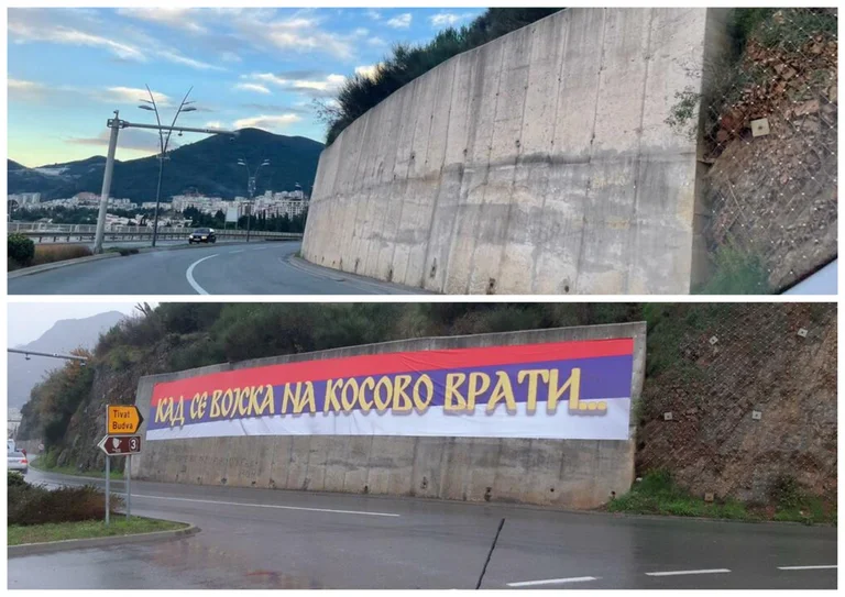 Quita la pancarta יx0 cuando el ejército regresa a Kosovo (10x)