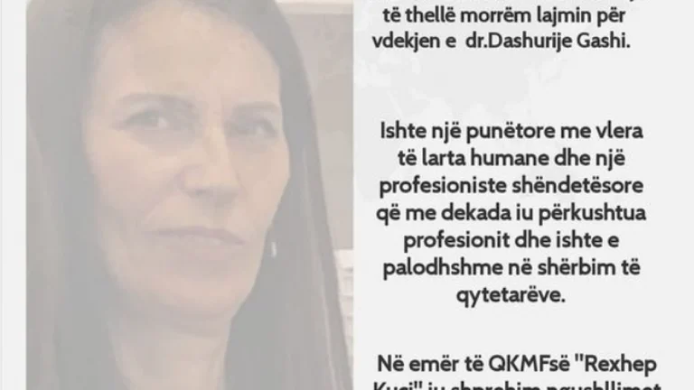 Die Frau, die starb, nachdem sie von einem Auto in Pristina getroffen wurde, war ein Gesundheitsarbeiter