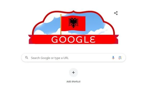 Google redshots in Albania's 111th anniversary of independence