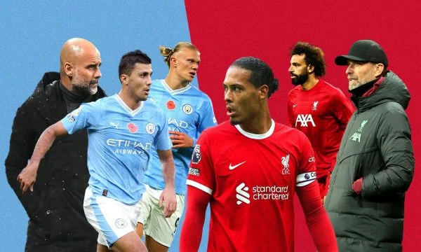 The Great English Derby between City and Liverpool is played today
