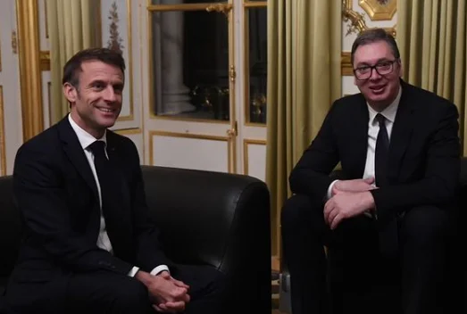 Vuçiq thotë se me Macron ka folur edhe për dialogun me Kosovën