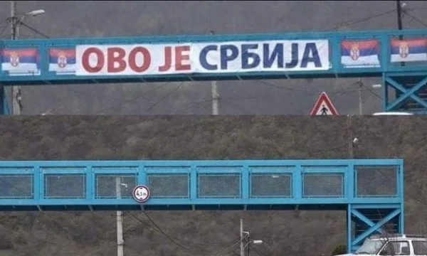 Largohet mbishkrimi “Kjo është Serbi” në Leposaviq