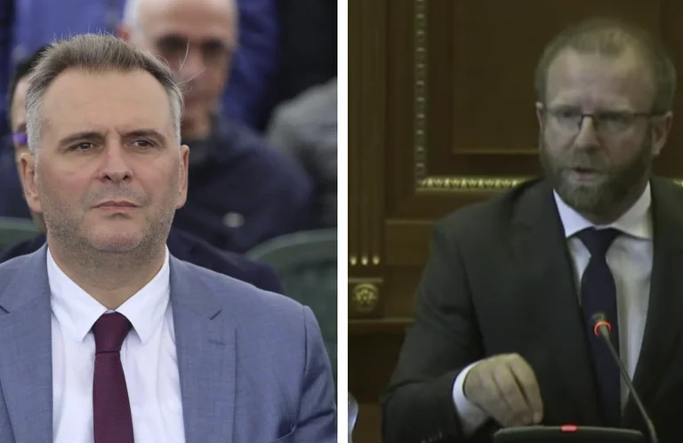 Große Macht, Mefail Bajqinovci bei der Afrem Bunnjak Beerdigung zu sehen, und heute ist Mefail Bajqinovci nicht im Parlament