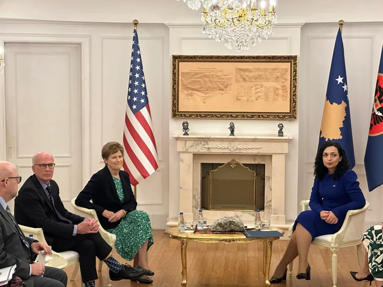 Arrijnë në Presidencë senatorët amerikanë, nisin takimin me Osmanin