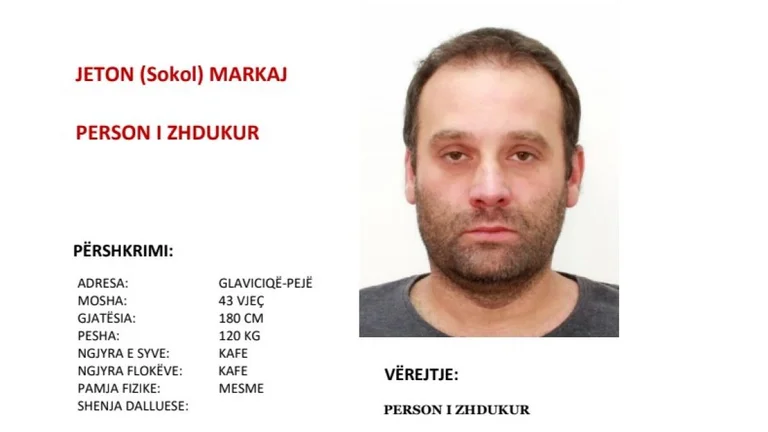 Policia kërkon ndihmën tuaj për personin e zhdukur