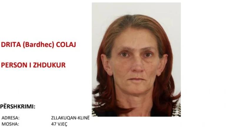 Zhduket 47 vjeçarja nga Klina, policia kërkon bashkëpunim nga qytetarët për gjetjen e saj