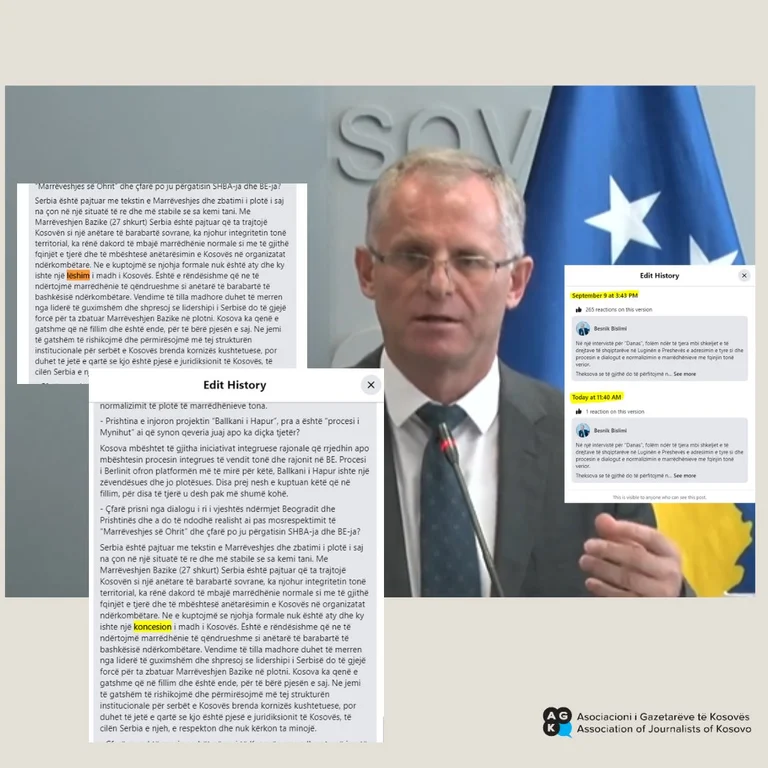 AGK dënon gjuhën e Besnik Bislimit: Qeveria Kurti të ndalojë sulmet ndaj mediave kosovare